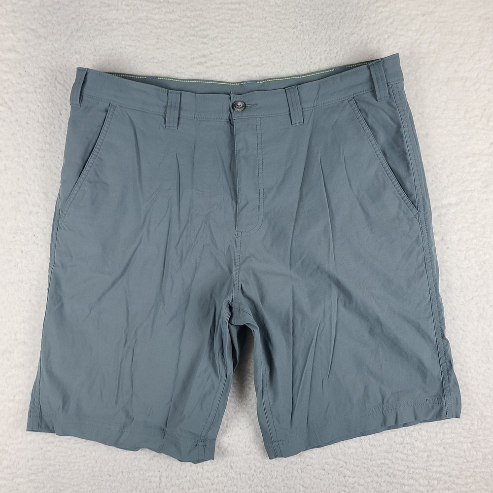 Eddie Bauer Shorts Mens 38 Green-ish Gray 10"‎ Rainer Hybrid Chino Performance
